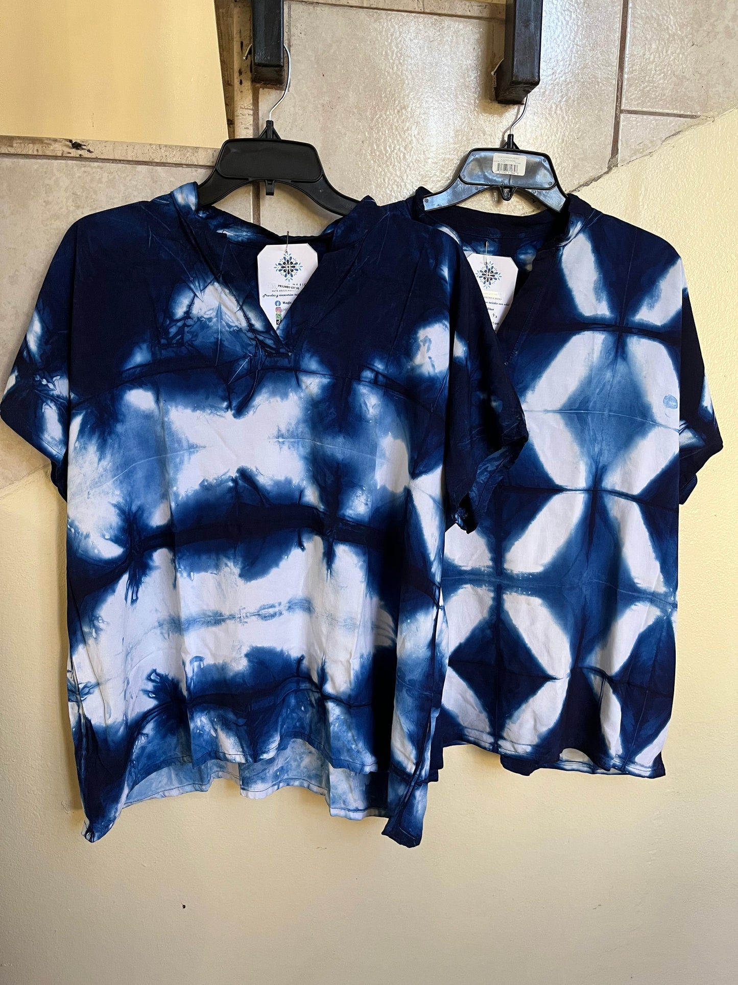 Blusa añil Talla Grande