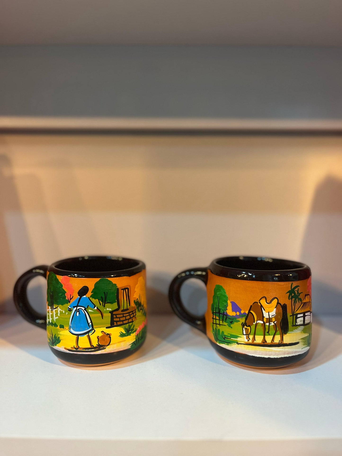 Tazas medianas color café