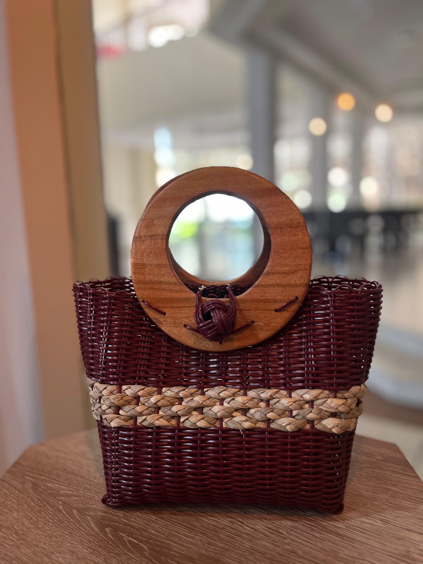 Carteras aro de madera pequeñas