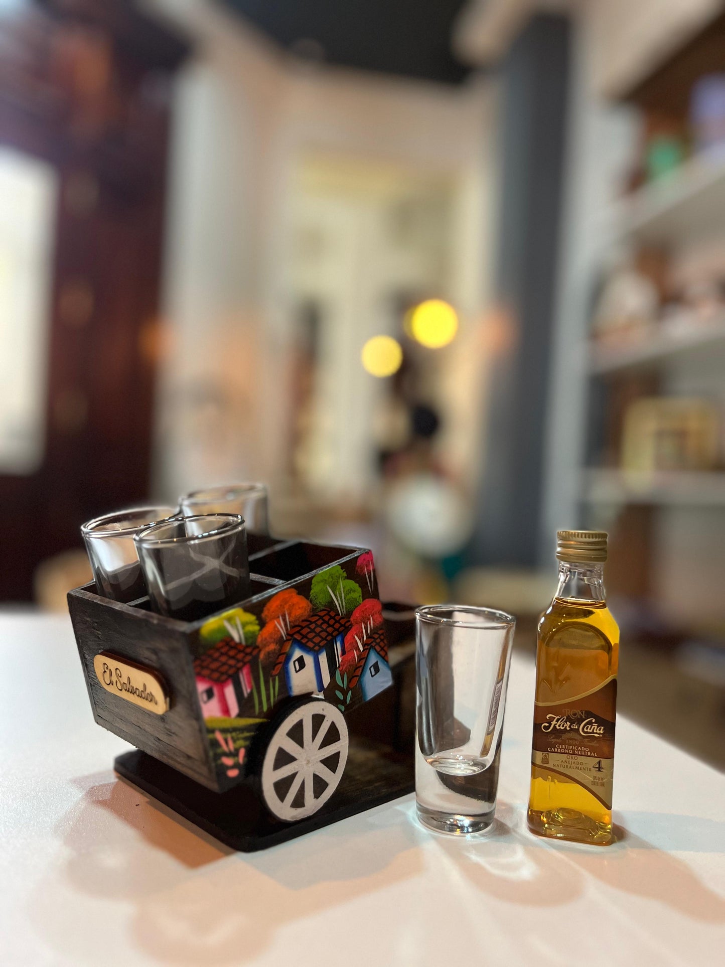 Carreta Flor de Caña con 4 Tequileros