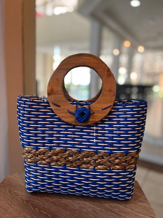 Cartera Artesanal Mediana Aro de Madera