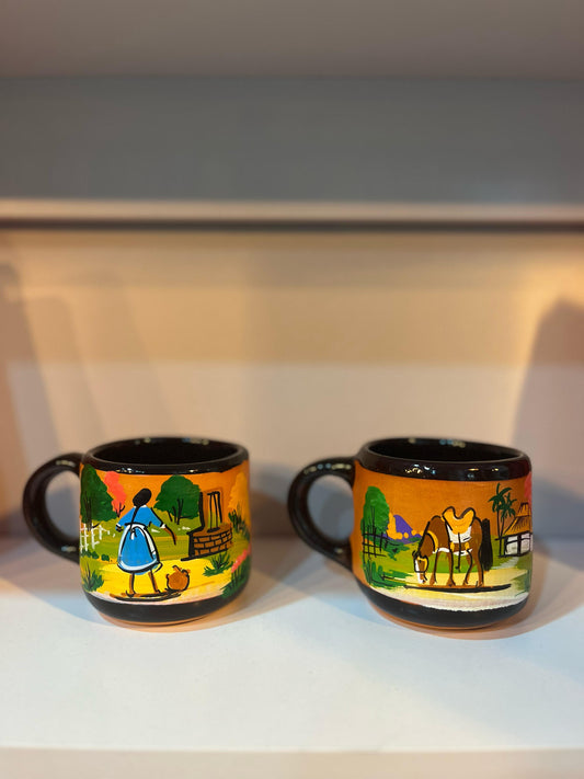 Tazas medianas color café