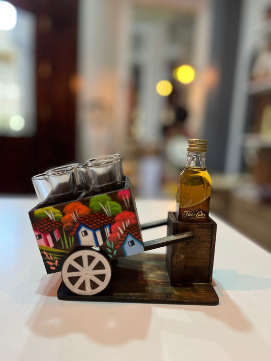 Carreta Flor de Caña con 4 Tequileros